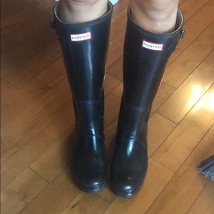 HUNTER BLACK RAIN BOOTS